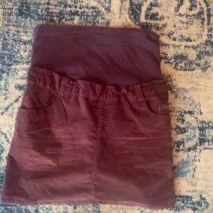 Corduroy Maternity skirt - Plum
